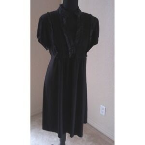 HEART & SOUL SIZE 2X BLACK DRESS WITH RUFFLED BODICE